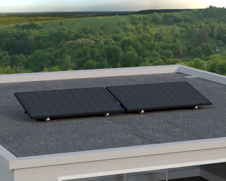 Solar-Inselanlage 840 Flachdach  Victron 1,6kW + Pylontech Speicher 2.4