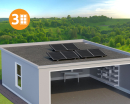 Solar-Inselanlage 1260 Flachdach  Victron 1,6kW + Pylontech Speicher 4.8